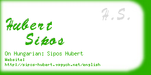 hubert sipos business card